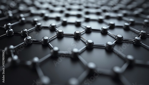 Closeup view of a graphene sheet showcasing a oneatomthick layer of carbon atoms arranged in a hexagonal lattice, highlighting its remarkable structure and properties photo