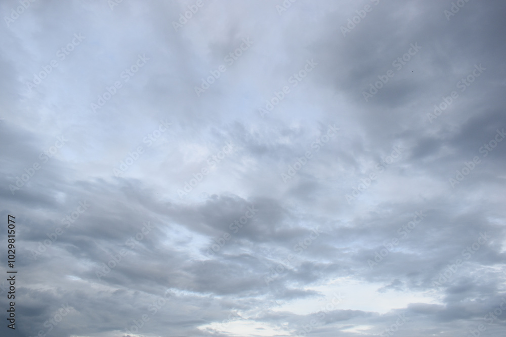 Obraz premium blue sky and white cloud background, cloudy in rainny season