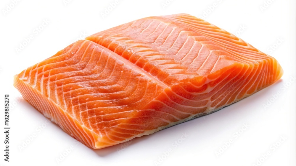 salmon fillet isolated on a white background Close-Up salmon fillet isolated on a white background Close-Up