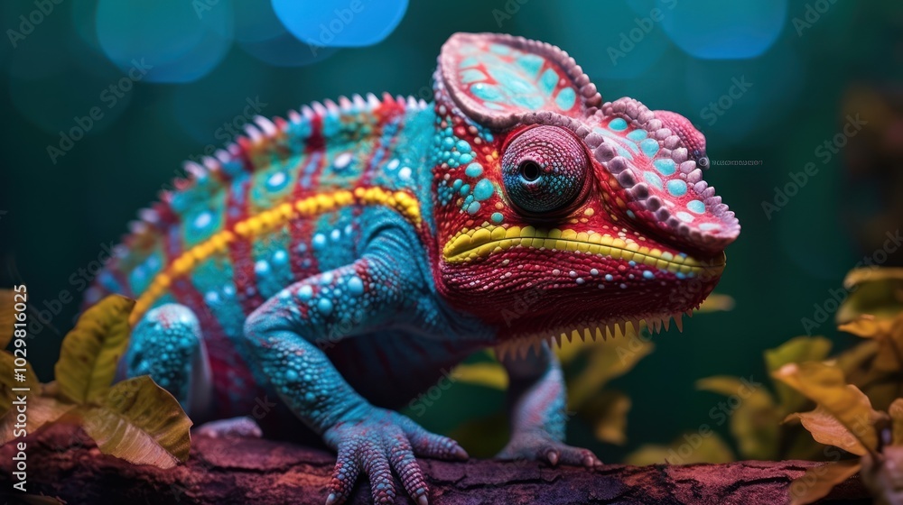 Vibrant Chameleon Portrait Vibrant Chameleon Portrait