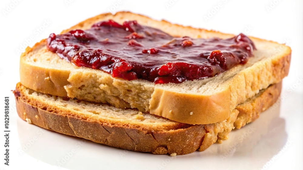 Sandwich with peanut butter and jelly Sandwich with peanut butter and jelly