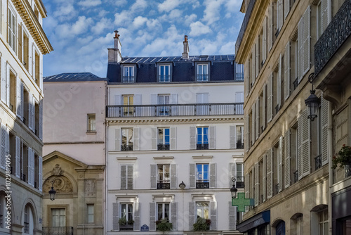 Paris, beautiful facades in the 7e arrondissement photo