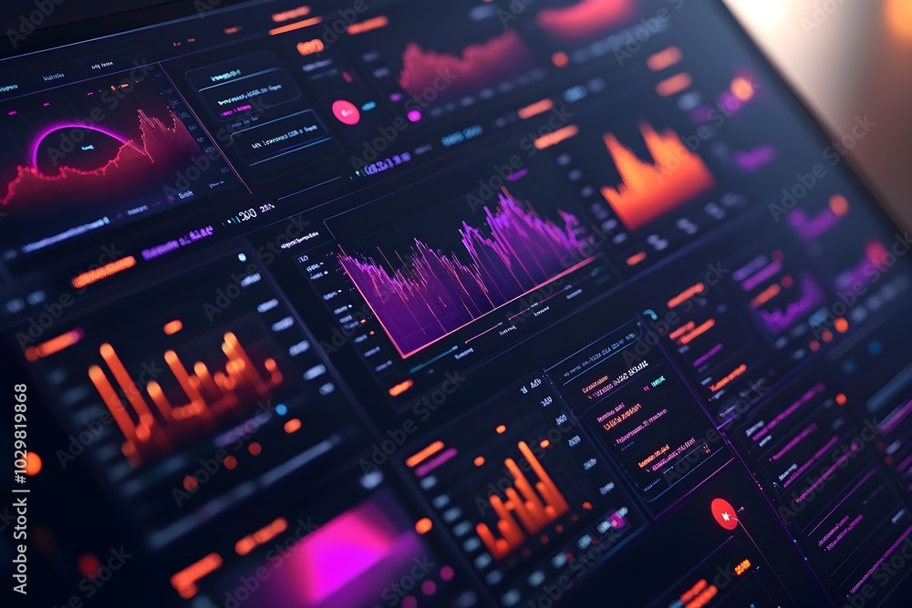 Digital Dashboard Displaying Analytics and Heat Maps for UX Optimization Digital Dashboard Displaying Analytics and Heat Maps for UX Optimization