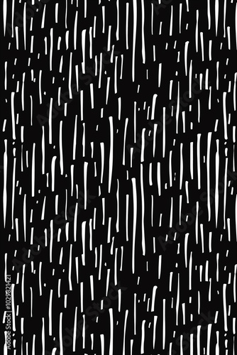  Elegant thin vertical dashes pattern design in black and white photo