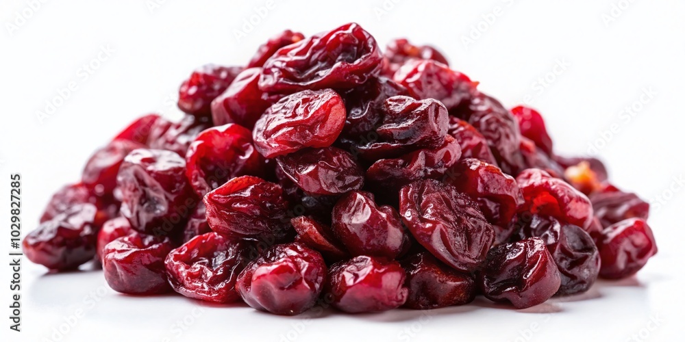 Dried Cranberries Isolated on White Background for Culinary Use and Healthy Snacking Dried Cranberries Isolated on White Background for Culinary Use and Healthy Snacking