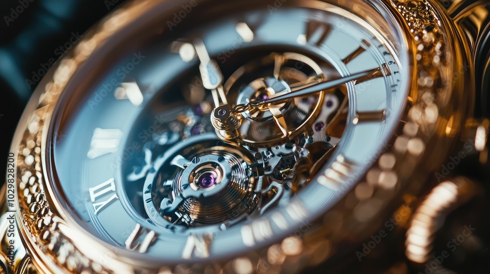 Close-Up of Intricate Billionaire Watch Design Close-Up of Intricate Billionaire Watch Design