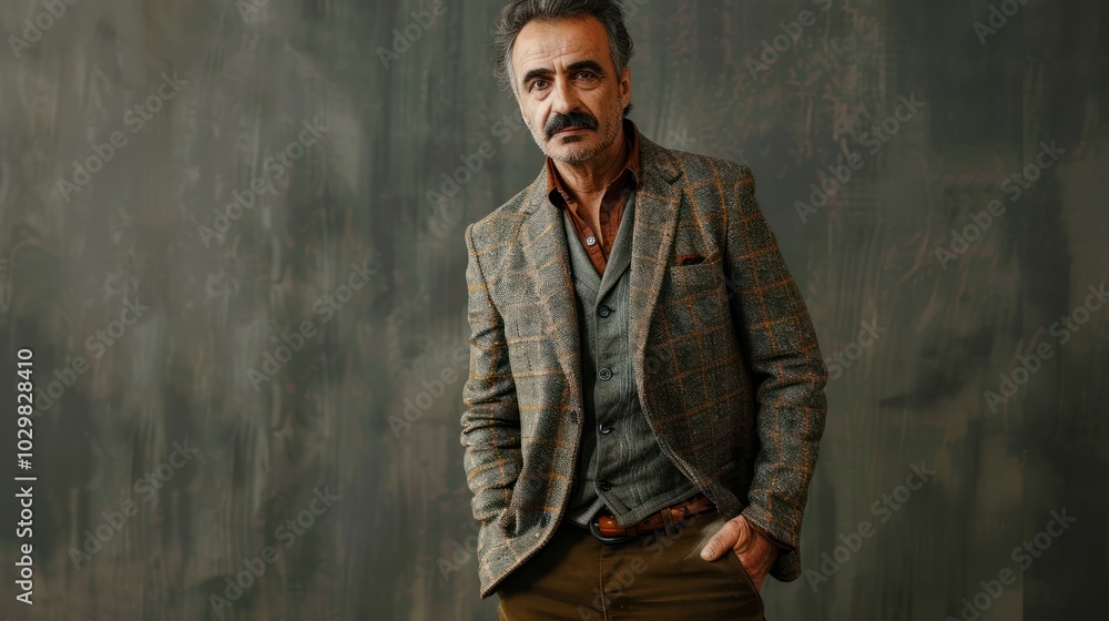 Portrait of a Man in a Plaid Jacket Portrait of a Man in a Plaid Jacket