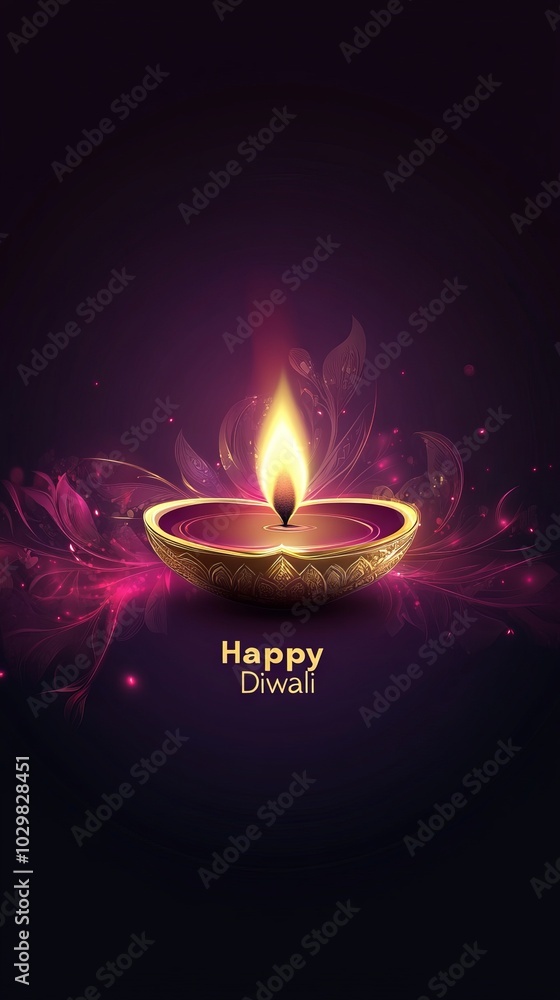 Happy Diwali concept. Diwali background with text Happy Diwali concept. Diwali background with text