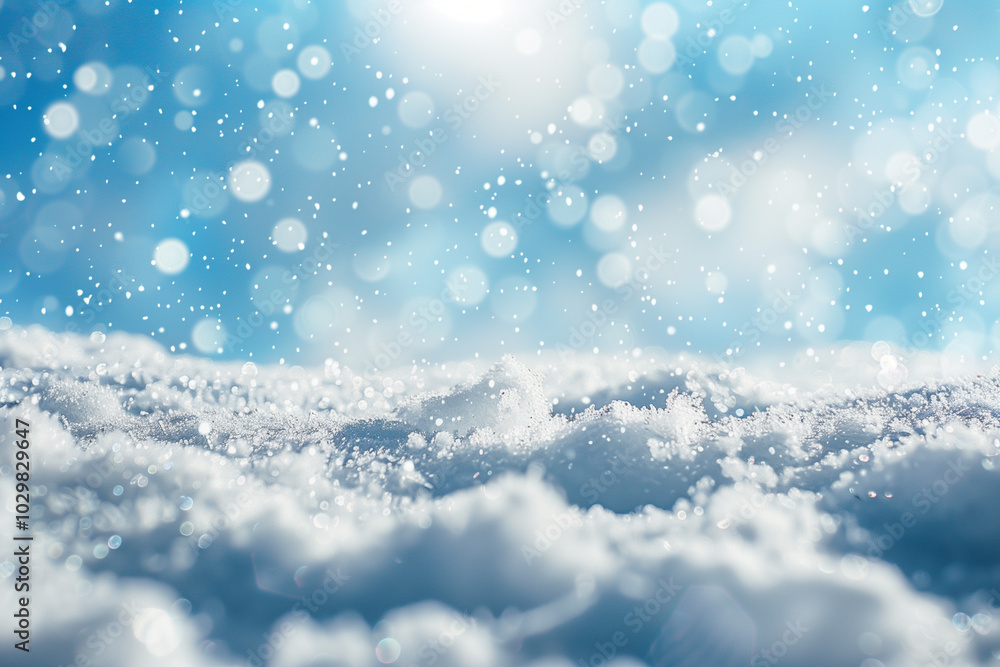 Serene winter snow background with snowdrifts and glowing light effects Serene winter snow background with snowdrifts and glowing light effects
