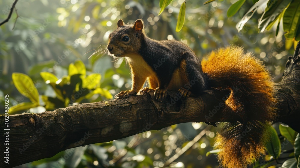 Obraz premium Squirrel on a Branch