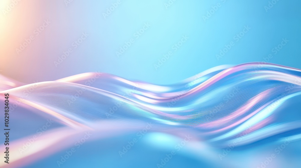 A blue wave with a pinkish hue. The water is calm and peaceful. The color of the water is a mix of blue and pink A blue wave with a pinkish hue. The water is calm and peaceful. The color of the water is a mix of blue and pink