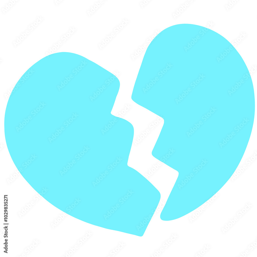 blue broken heart symbol blue broken heart symbol