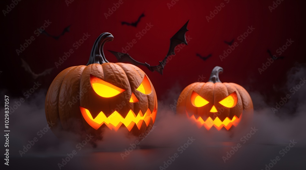 halloween pumpkin on a dark background halloween pumpkin on a dark background