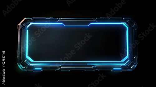 Technology border neon color background
