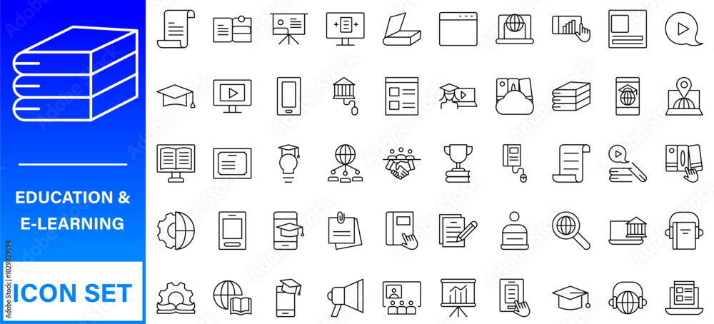 Back to school icon set with 50 different vector icons related with education, success, academic subjects and more. Back to school icon set with 50 different vector icons related with education, success, academic subjects and more.