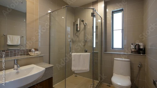 Wallpaper Mural Modern and Clean Bathroom with Shower Box Torontodigital.ca