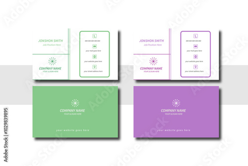 Visiting card for business and personal use. Vector illustration design.Modern Business Card - Creative and Clean Business Card Template.