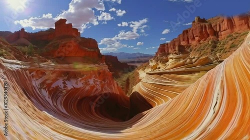 A The Wave: Natural Wonder at Arizona-Utah Border hd video clip