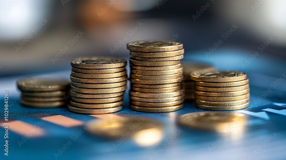 A close-up image of stacks of coins arranged on a surface, emphasizing monetary value and financial themes. A close-up image of stacks of coins arranged on a surface, emphasizing monetary value and financial themes.