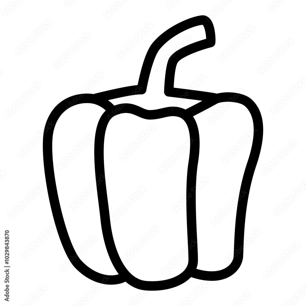 Paprika icon. Vector line icon Paprika icon. Vector line icon