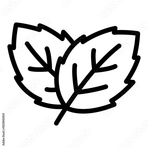 Mint icon. Vector line icon
