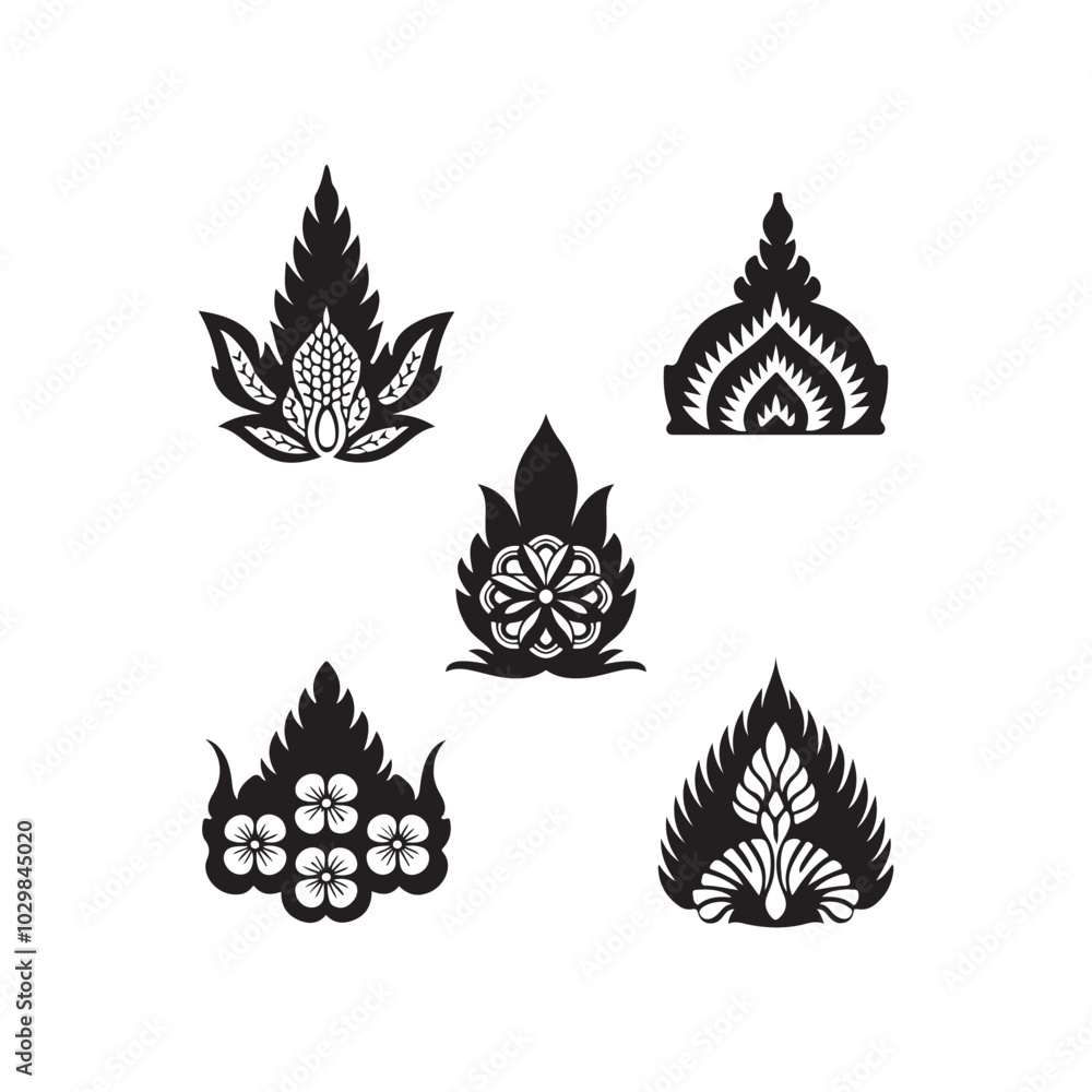 Fototapeta premium thai traditional pattern set for design