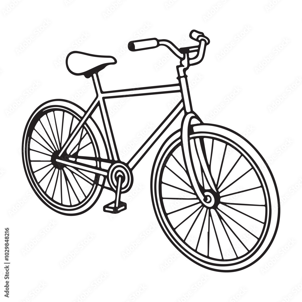 Bicycle vector silhouette image of a table on a white background Bicycle vector silhouette image of a table on a white background
