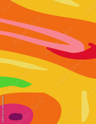 Obraz na plátně abstract background with untidy waves Illustration