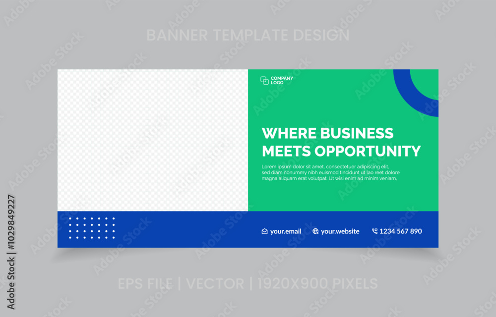 template banner design green and blue color, easy to replace image and text. template banner design green and blue color, easy to replace image and text.