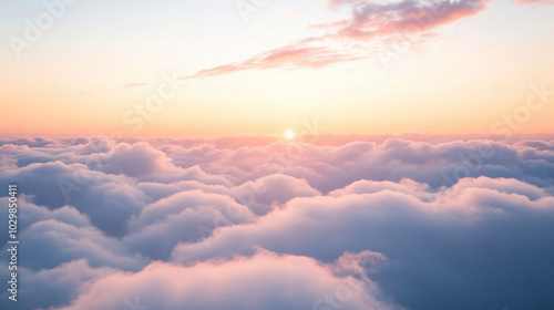 Aerial photography of colorful clouds in the sky