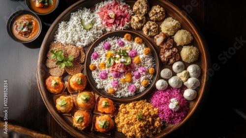 Colorful Indian Festive Food Platter