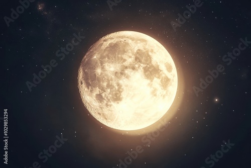 moon and stars in the sky with blackground