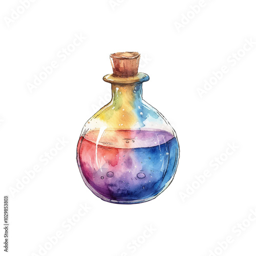 potion vector illustration in watercolor style