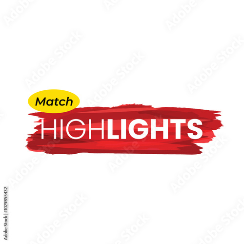 Grunge Football, Soccer, Cricket match highlights banner text illustration. Sports news Banner template design. 
