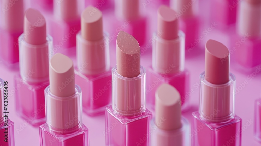 Beige nude lip gloss tint with color shading pallete smudge gel,Liquid lipsticks with smudge stroke paint,makeup cosmetic lips, product mockup for beauty fashion business,sale,swatch color.