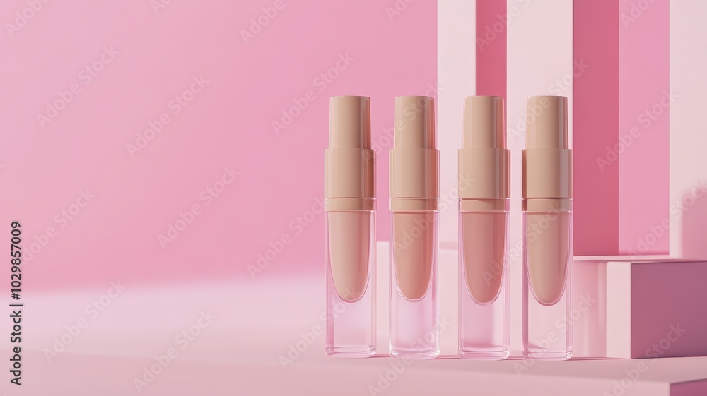 Beige nude lip gloss tint with color shading pallete smudge gel,Liquid lipsticks with smudge stroke paint,makeup cosmetic lips, product mockup for beauty fashion business,sale,swatch color. Beige nude lip gloss tint with color shading pallete smudge gel,Liquid lipsticks with smudge stroke paint,makeup cosmetic lips, product mockup for beauty fashion business,sale,swatch color.