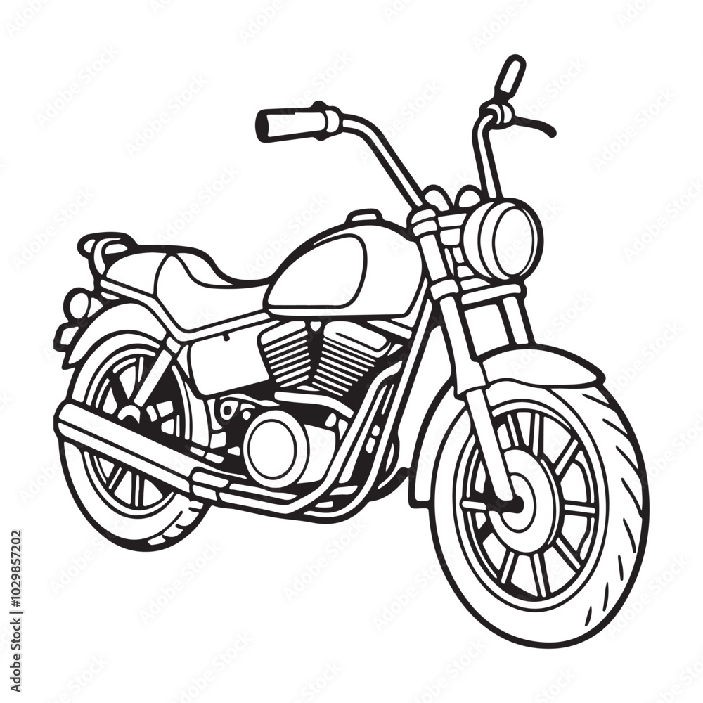 Fototapeta premium motorcycle vector silhouette image of a table on a white background