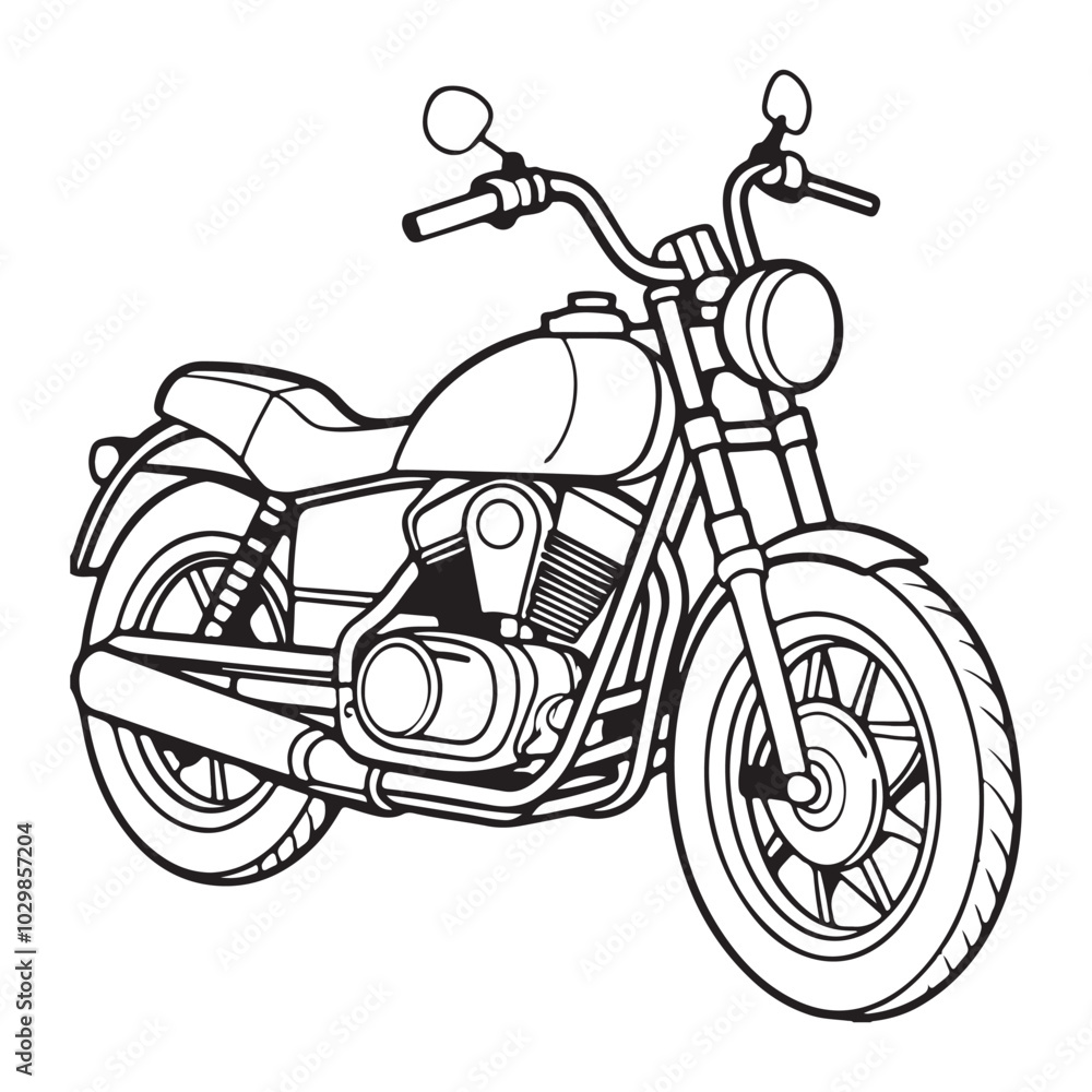 Fototapeta premium motorcycle vector silhouette image of a table on a white background