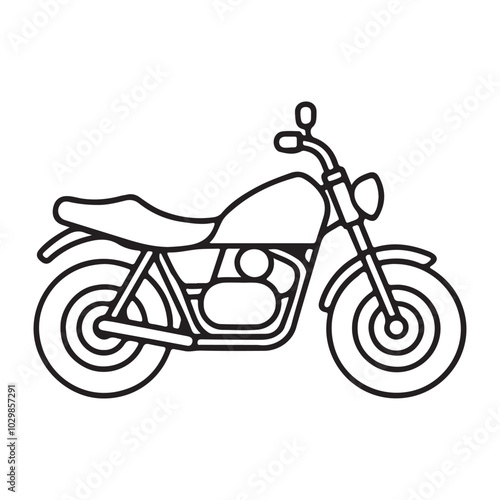 motorcycle vector silhouette image of a table on a white background

