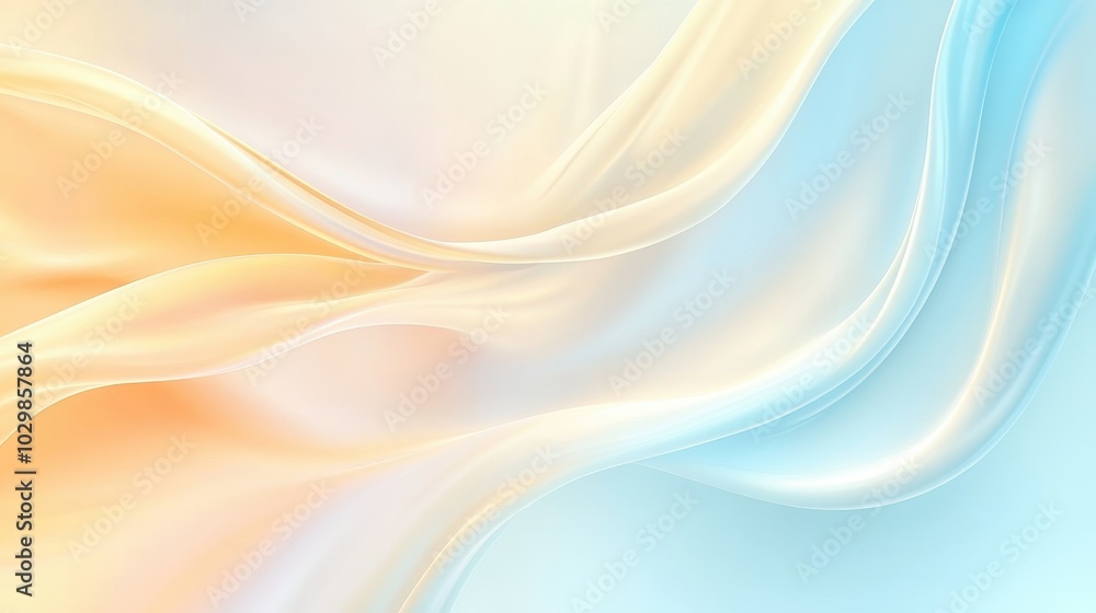 Obraz premium A blue and orange wave pattern. The colors are bright and the pattern is flowing. The image has a calming effect