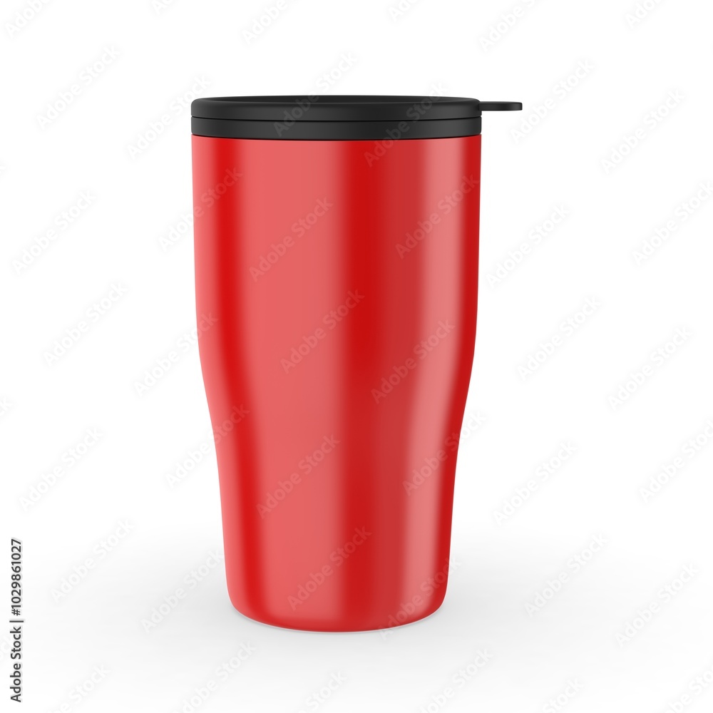 Fotografie Travel mug blank mockup template 3d render illustration