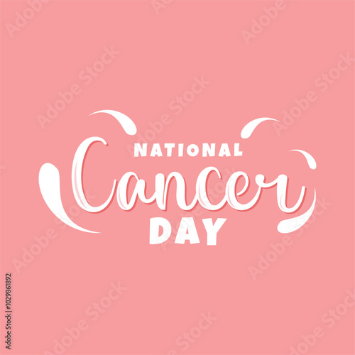 National cancer day groovy vector design