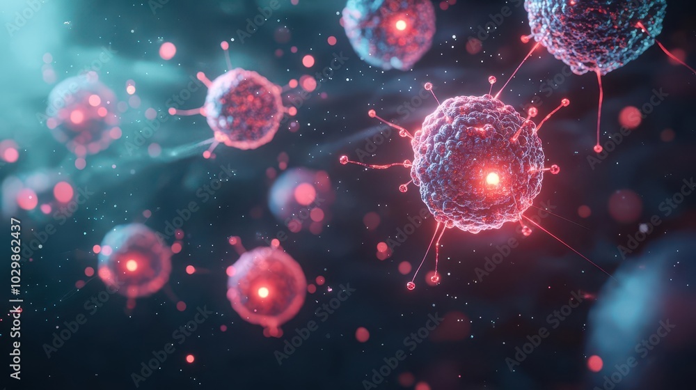 Conceptual visualization of nanoparticle drug delivery Conceptual visualization of nanoparticle drug delivery