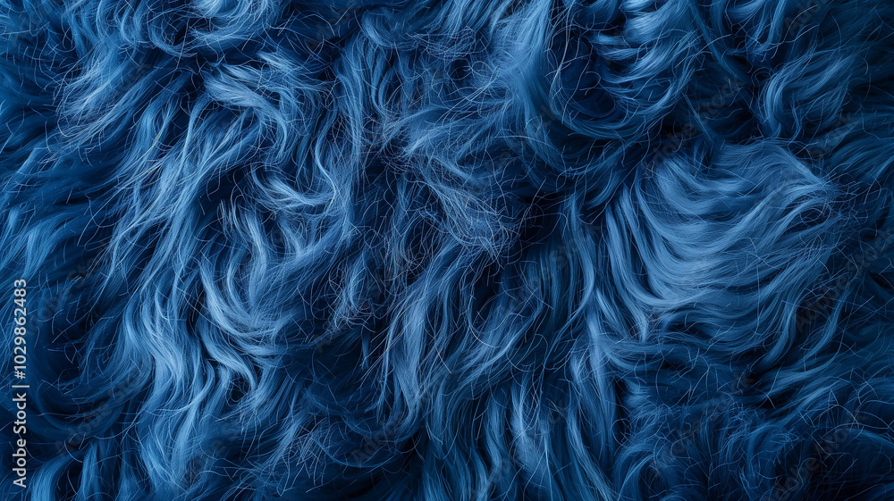 Fototapeta premium Soft Fluffy Blue Faux Fur Texture Background