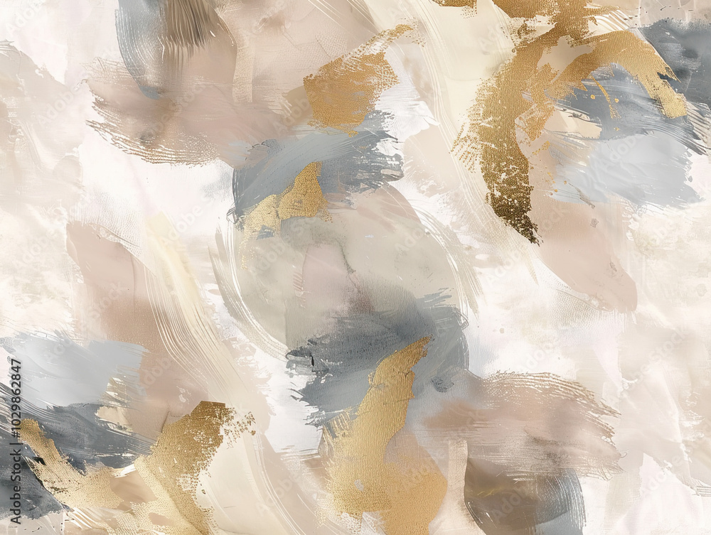 Elegant backdrop of neutral tones and luxurious gold accents, this calm ...