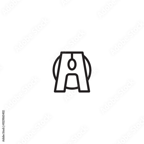 Laundry icon, t-Shirt, dry cleaning clothing isolated. Editable icon.