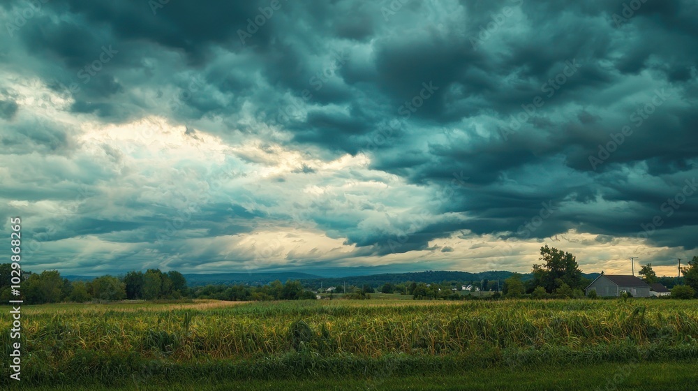 A dramatic sky filled with ominous storm clouds. A dramatic sky filled with ominous storm clouds.