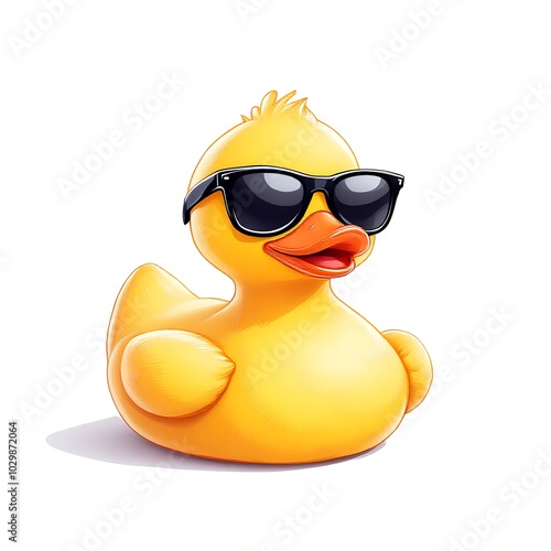 Rubber duck with sunglass 