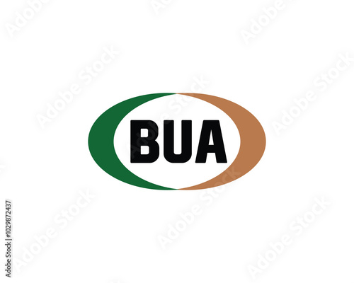 BUA logo design vector template. BUA