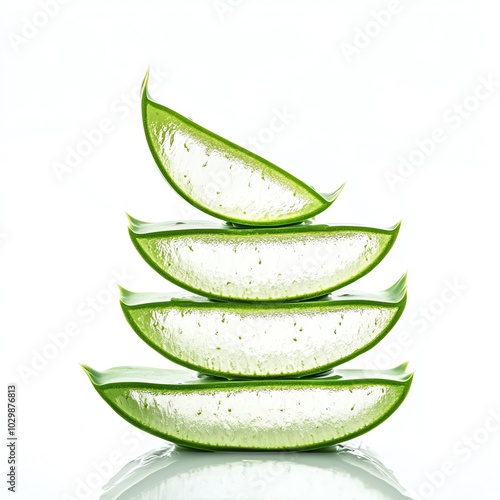 Wallpaper Mural Aloe vera promotes hair growth on white background. Torontodigital.ca